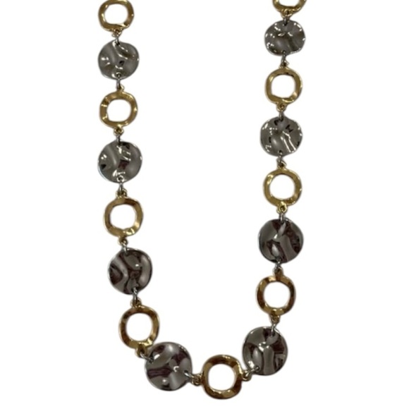 Sea Jewelry - Gold and silver tone chunky necklace. “s” logo